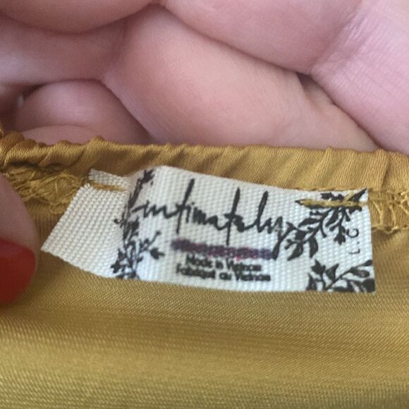 NWOT Free People x Revolve Good Company Cowl Neck Gold Slinky Satin Dress - Picture 7 of 13